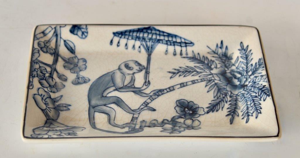 Small Blue Monkey Plate